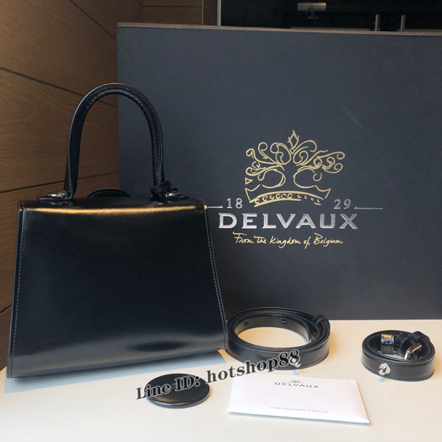 Delvaux頂級原單brilliant box皮黑銀手提女包 德爾沃專櫃brilliant小號手袋 bxs1099